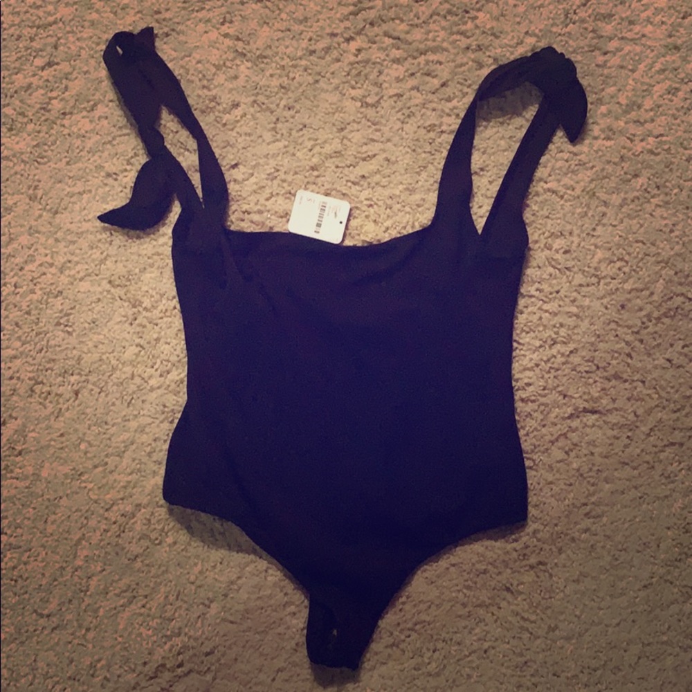 Black agree People Bodysuit NWT